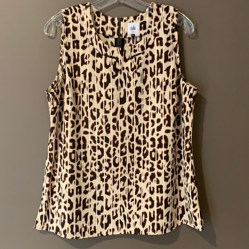 CAbi leopard print tank top
